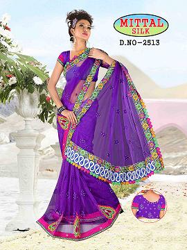 Net Sarees From India Manufacturer Supplier Wholesale Exporter Importer Buyer Trader Retailer in Surat Gujarat India